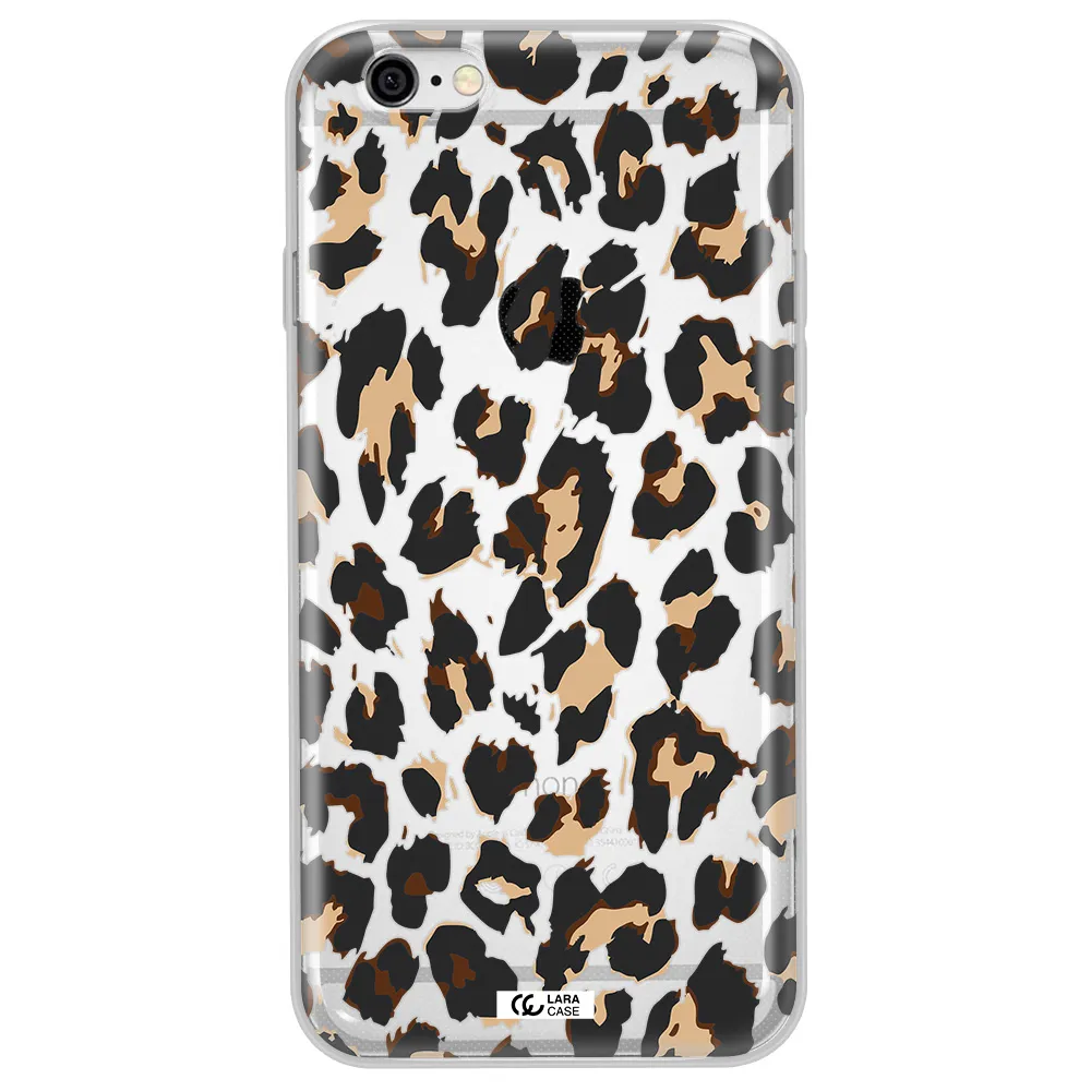 Leopard Print Apple iPhone 6 plus Clear TPU Case