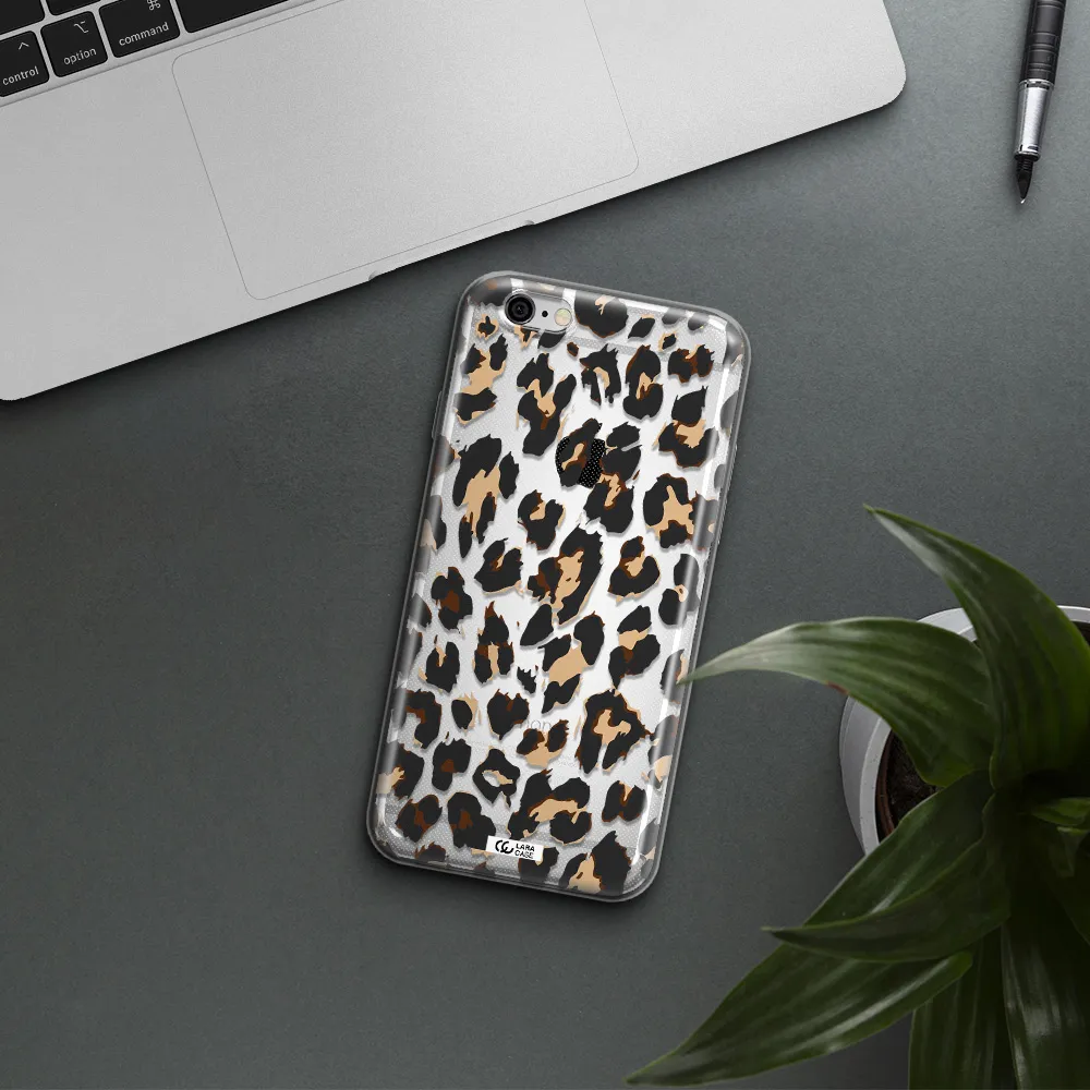 Leopard Print Apple iPhone 6 plus Clear TPU Case
