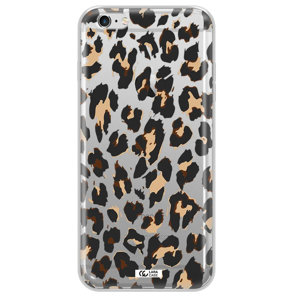 Leopard Print Apple iPhone 6 s plus Clear TPU Case