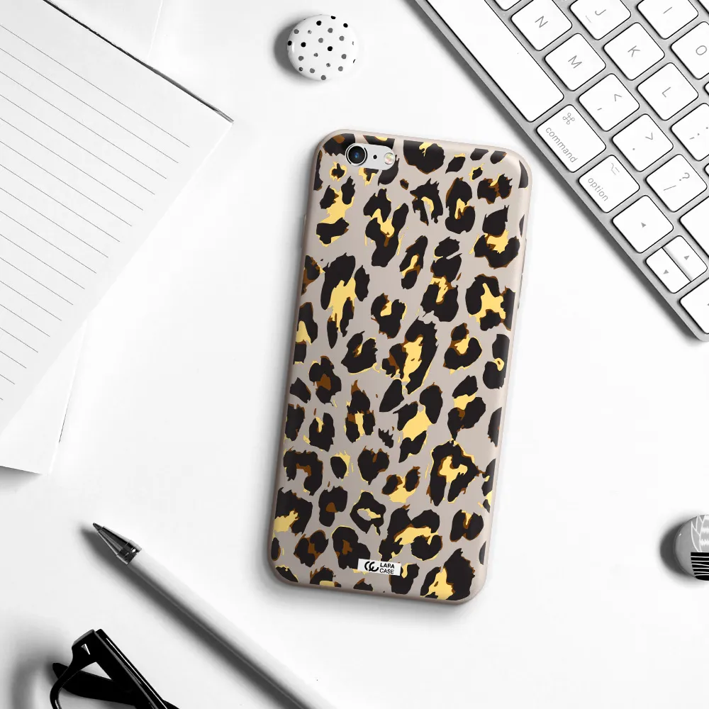 Leopard Print Apple iPhone 6 s plus Silicone Stone Case