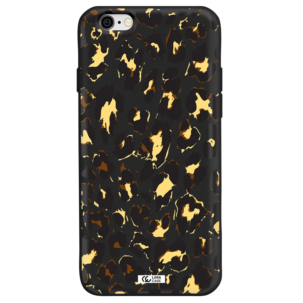 Leopard Print Apple iPhone 6 Silicone black Case