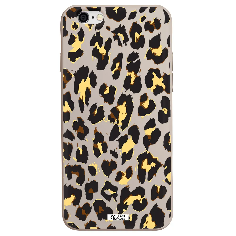 Leopard Print Apple iPhone 6 Silicone Stone Case