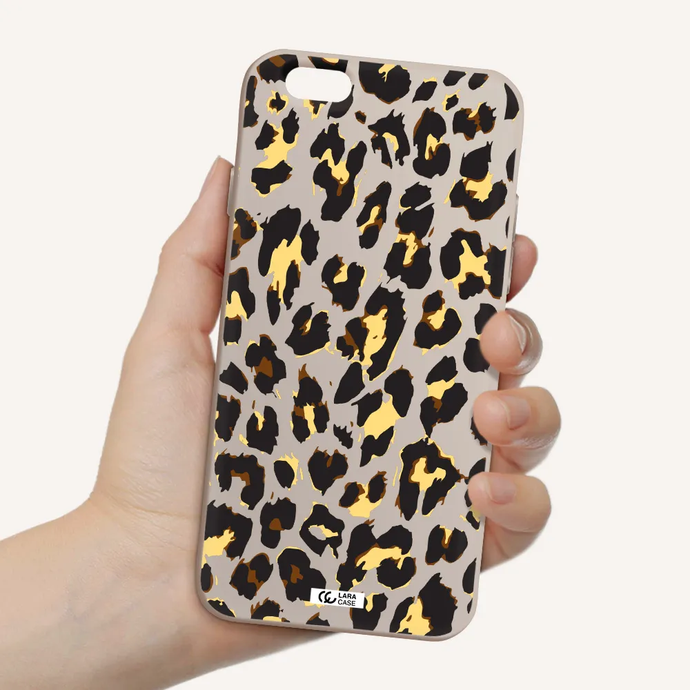 Leopard Print Apple iPhone 6 Silicone Stone Case