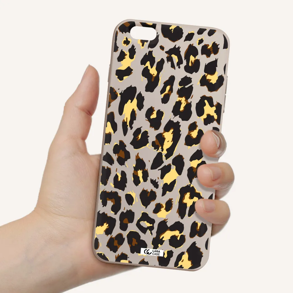 Leopard Print Apple iPhone 6S Silicone Stone Case