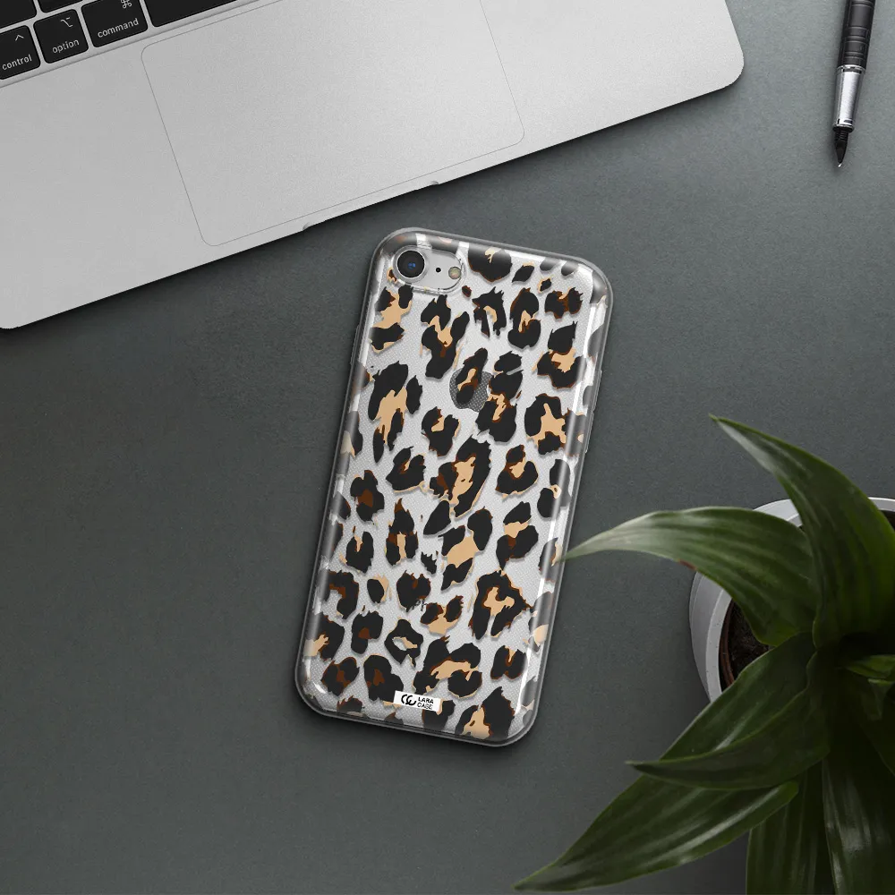 Leopard Print Apple iPhone 7 Clear TPU Case