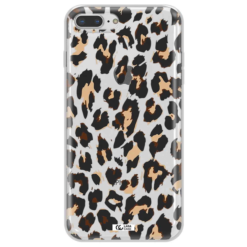 Leopard Print Apple iPhone 7 plus Clear TPU Case