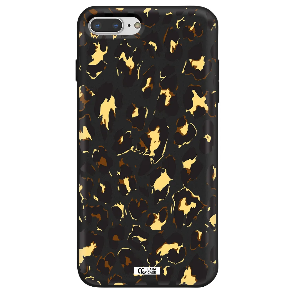 Leopard Print Apple iPhone 7 plus Silicone black Case