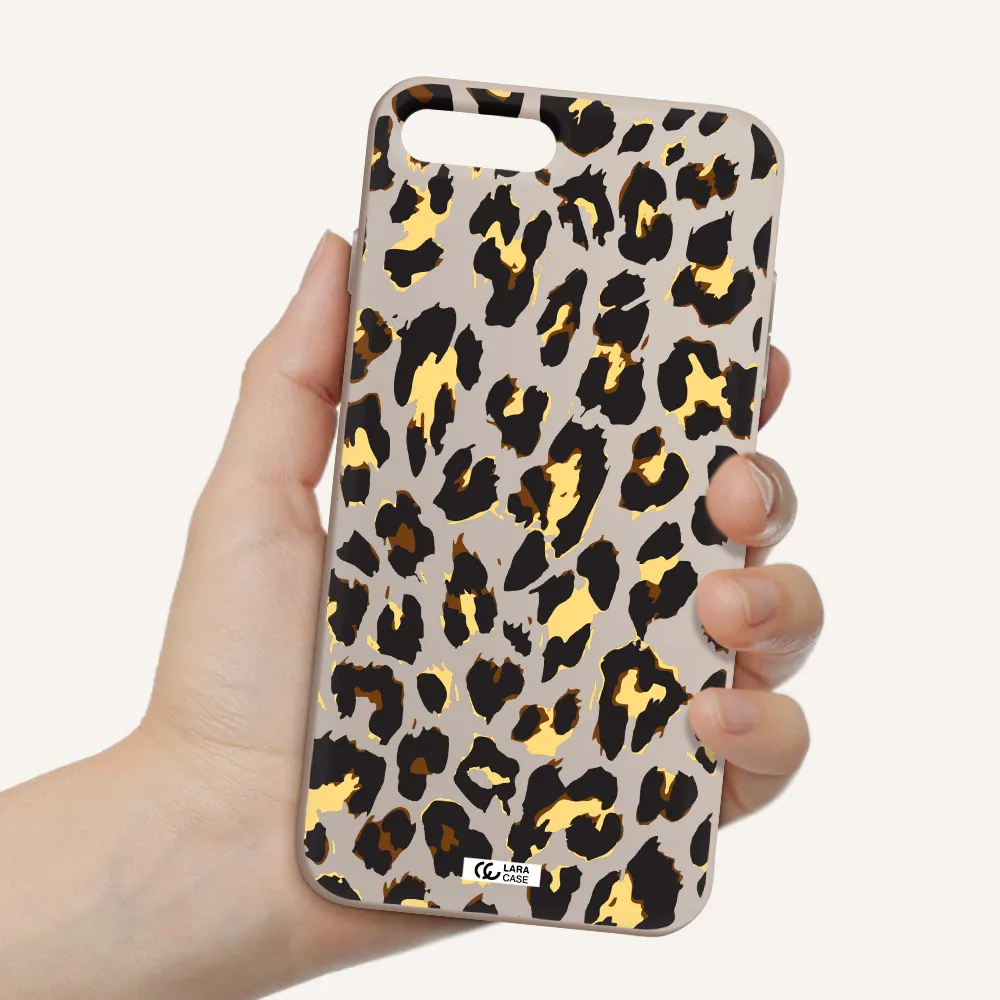 Leopard Print Apple iPhone 7 plus Silicone Stone Case