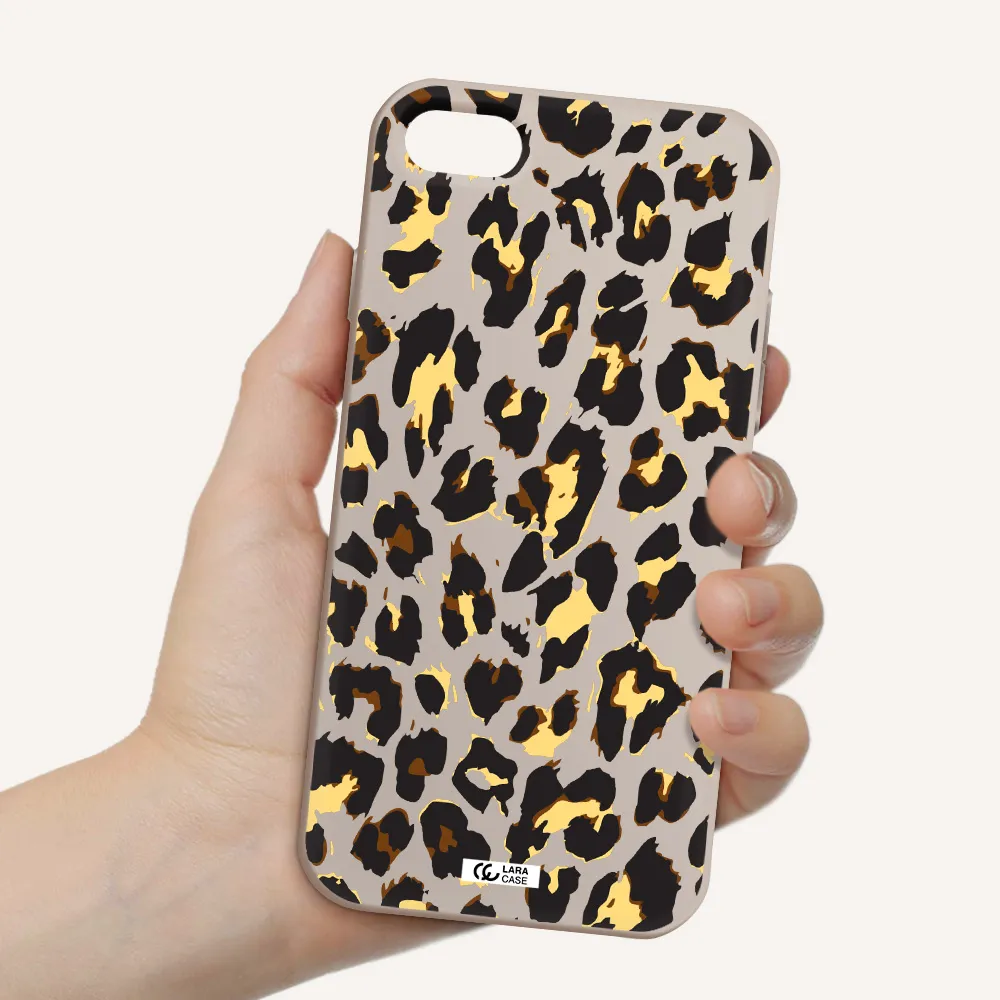 Leopard Print Apple iPhone 7 Silicone Stone Case