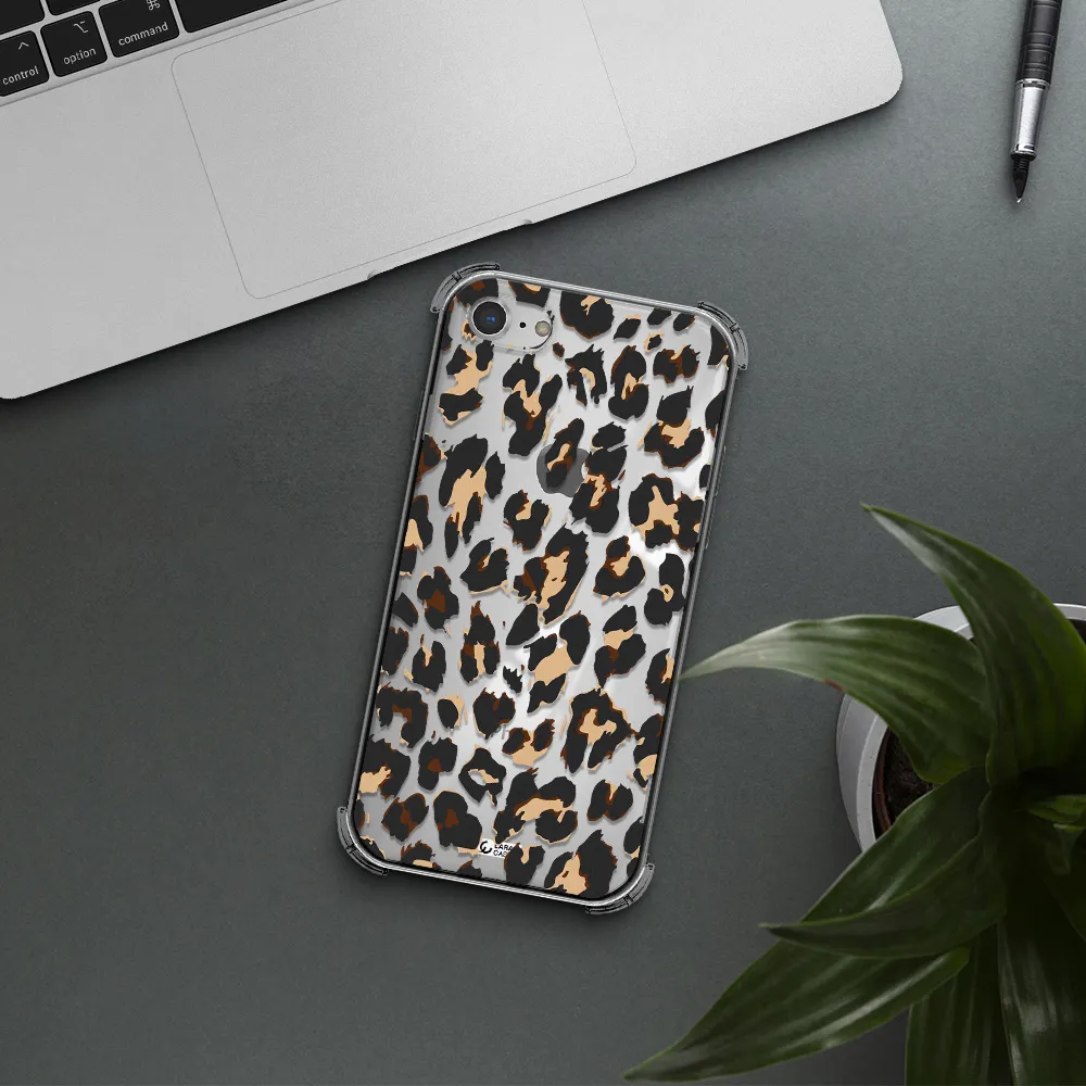 Leopard Print Apple iPhone 8 Clear PC Case