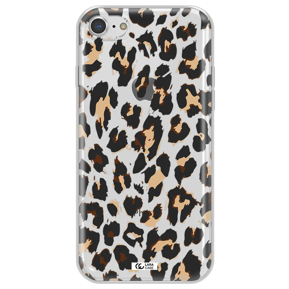 Leopard Print Apple iPhone 8 Clear TPU Case