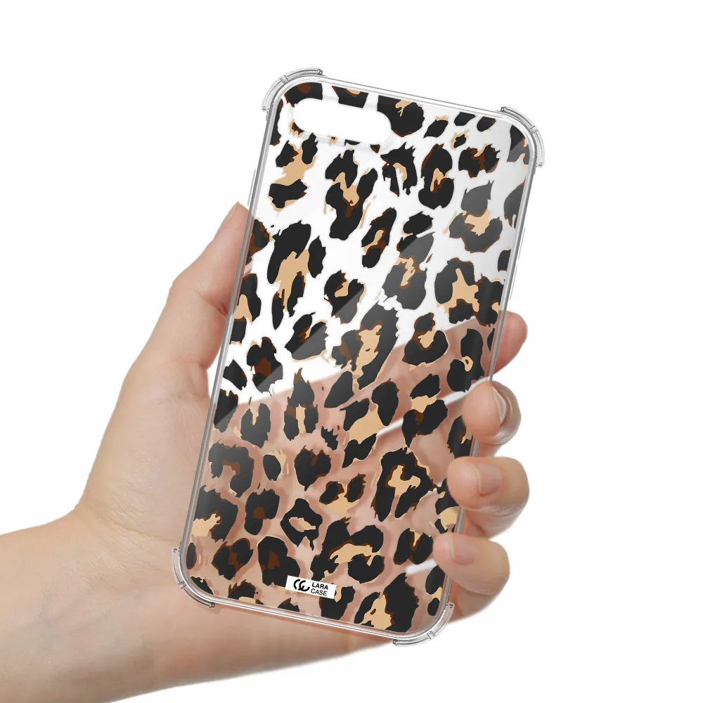 Leopard Print Apple iPhone 8 plus Clear PC Case