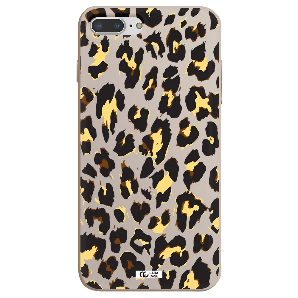 Leopard Print Apple iPhone 8 plus Silicone Stone Case