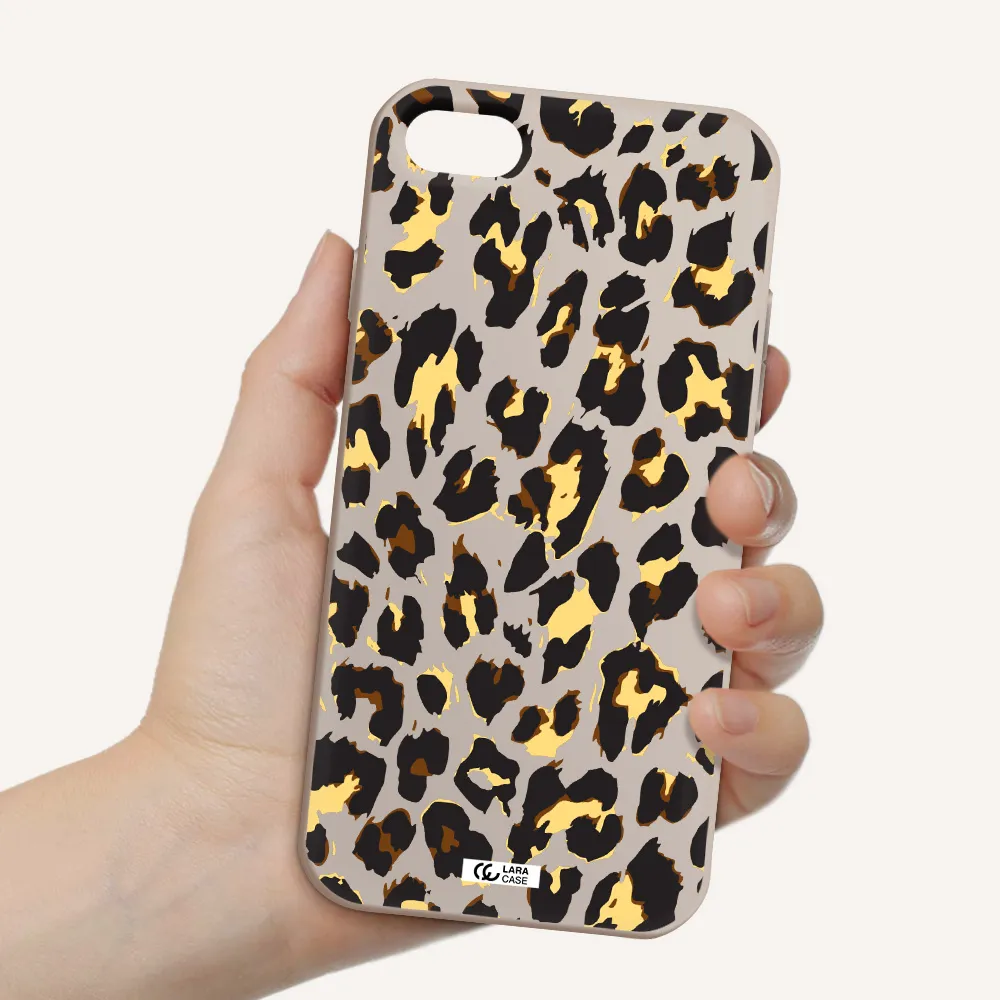Leopard Print Apple iPhone 8 Silicone Stone Case