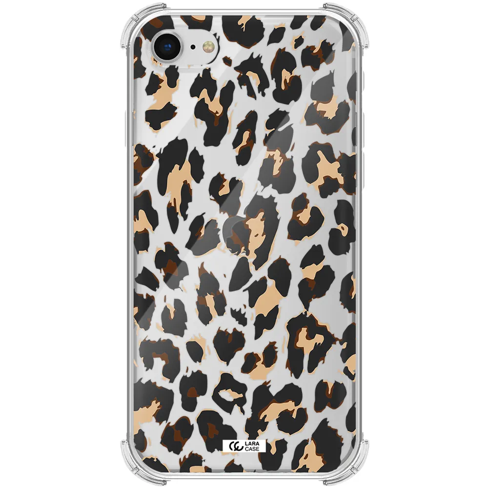 Leopard Print Apple iPhone se 2020 Clear PC Case