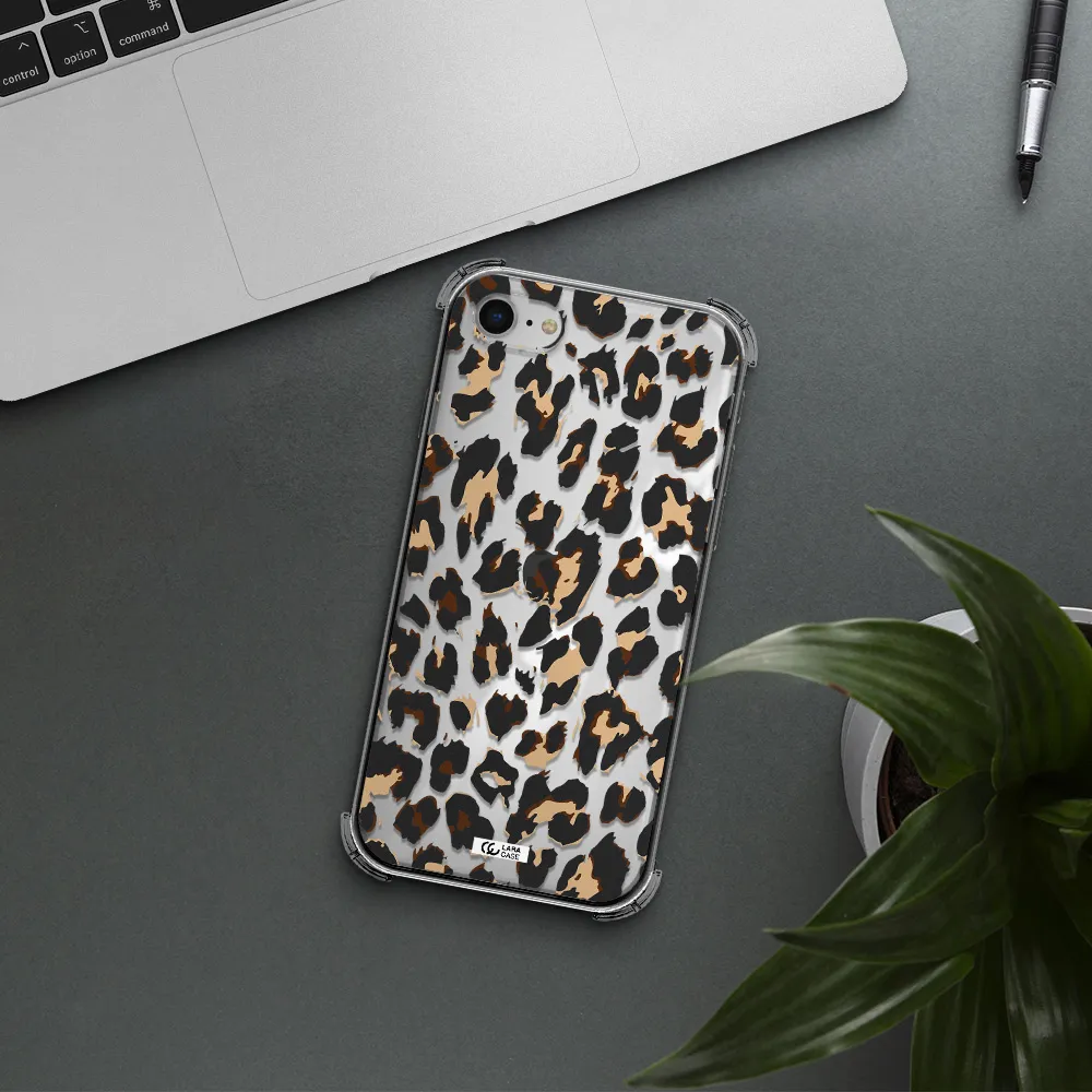 Leopard Print Apple iPhone se 2020 Clear PC Case