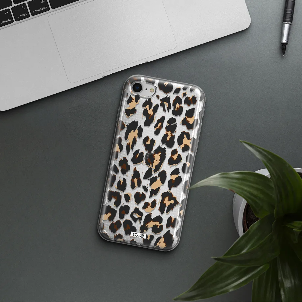 Leopard Print Apple Iphone Se 2020 Clear Tpu Case