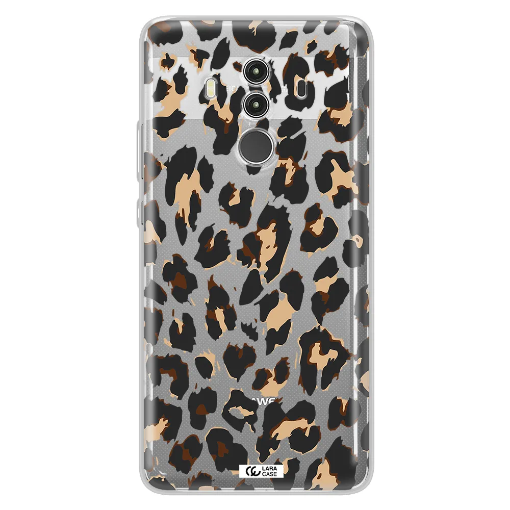 Leopard Print Huawei Mate 10 Clear TPU Case