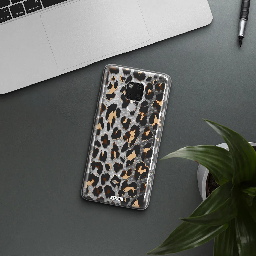 Leopard Print Huawei Mate 20X Clear TPU Case