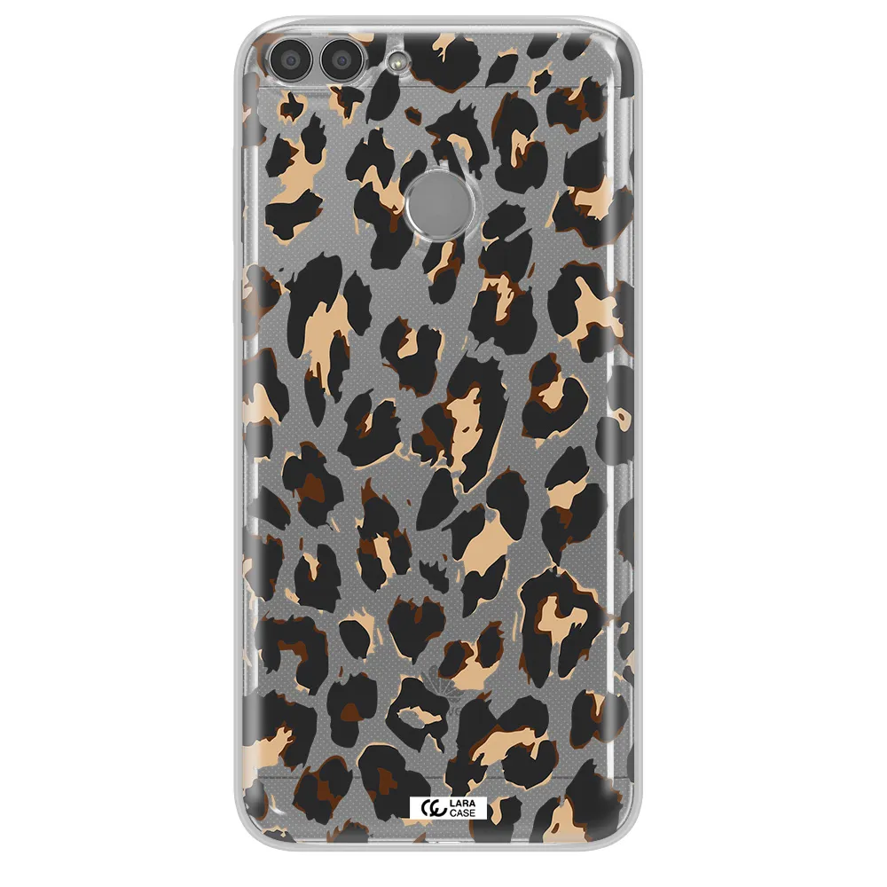 Leopard Print Huawei P Smart 2017 Clear TPU Case