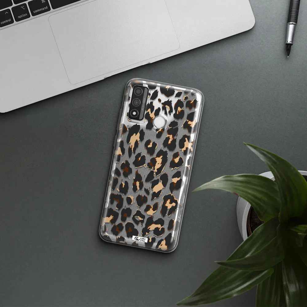 Leopard Print Huawei P Smart 2020 Clear TPU Case