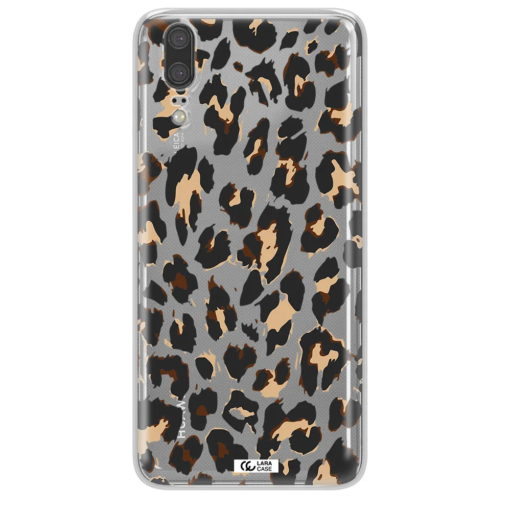 Leopard Print Huawei P20 Clear TPU Case