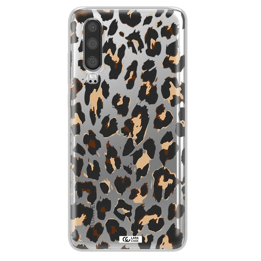 Leopard Print Huawei P30 Clear TPU Case