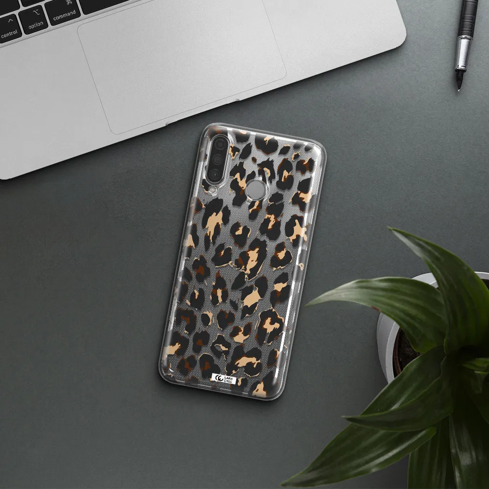 Leopard Print Huawei P30 Lite Clear TPU Case