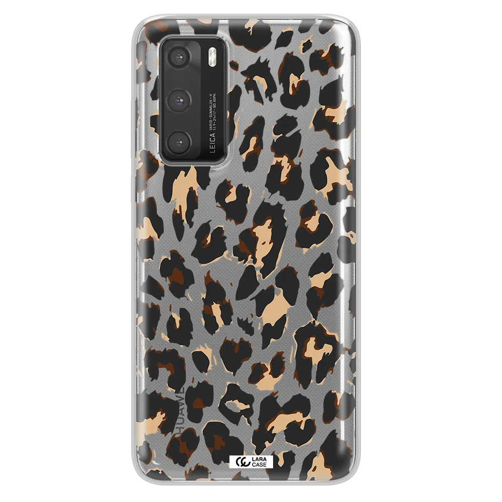 Leopard Print Huawei P40 Clear TPU Case