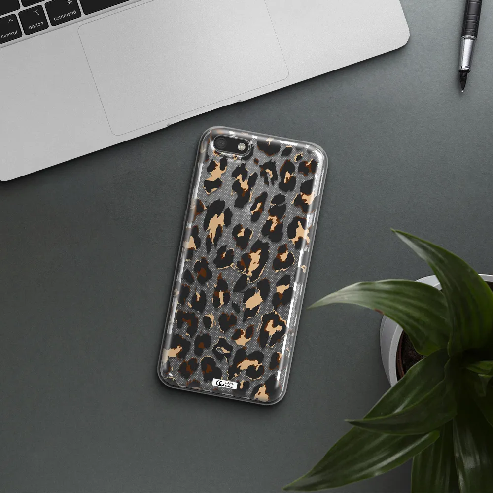 Leopard Print Huawei Y5 2018 Clear TPU Case