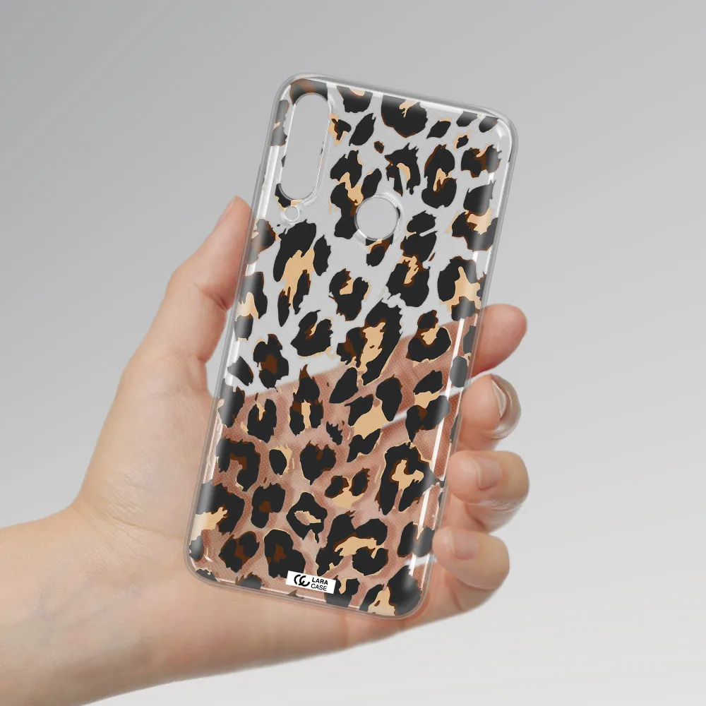 Leopard Print Huawei Y6P Clear TPU Case