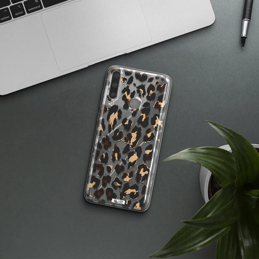 Leopard Print Huawei Y6P Clear TPU Case