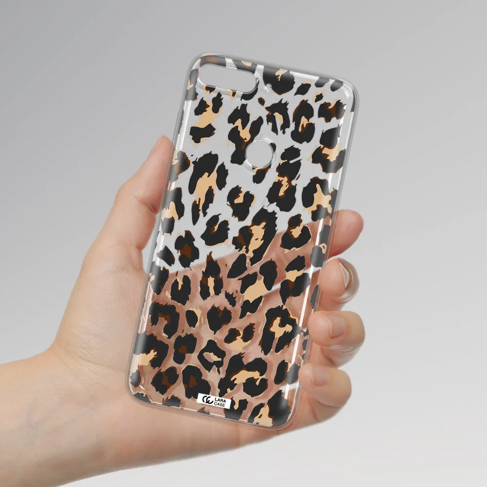 Leopard Print Huawei Y7 2018 Clear TPU Case