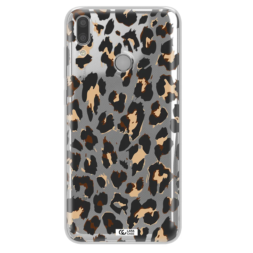 Leopard Print Huawei Y7 2019 Clear TPU Case