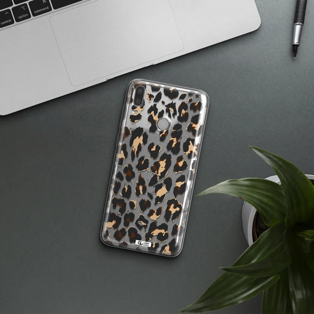 Leopard Print Huawei Y7 2019 Clear TPU Case