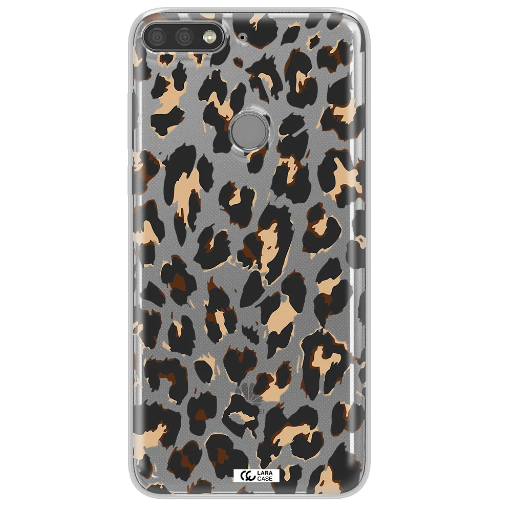 Leopard Print Huawei Y7 Prime 2018 Clear TPU Case