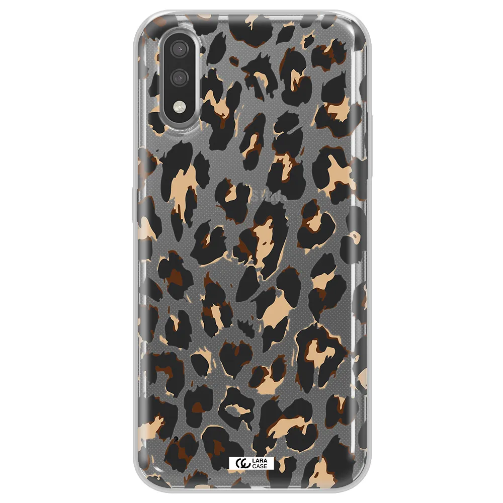 Leopard Print Samsung A01 Clear TPU Case