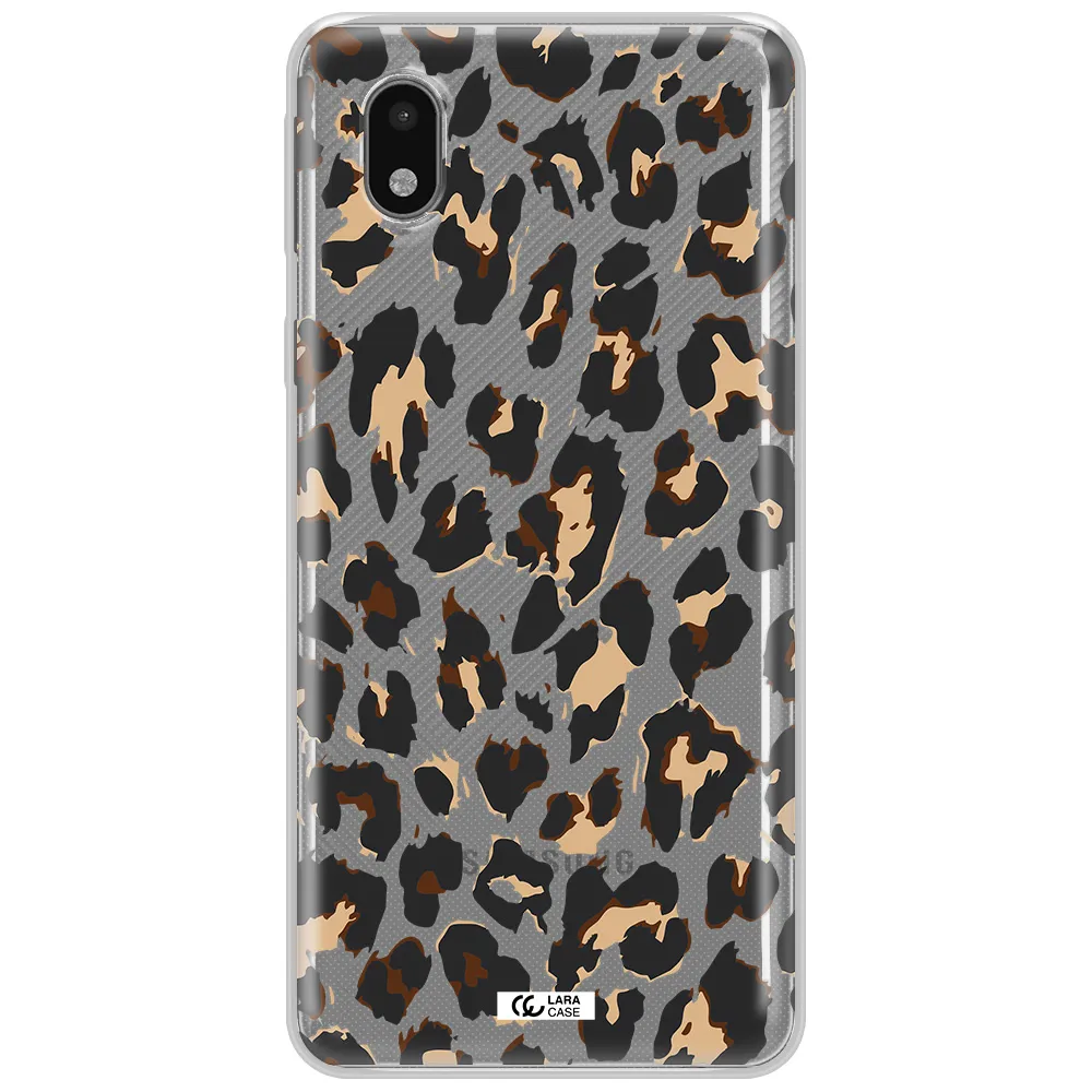 Leopard Print Samsung A01 Core Clear Tpu Case