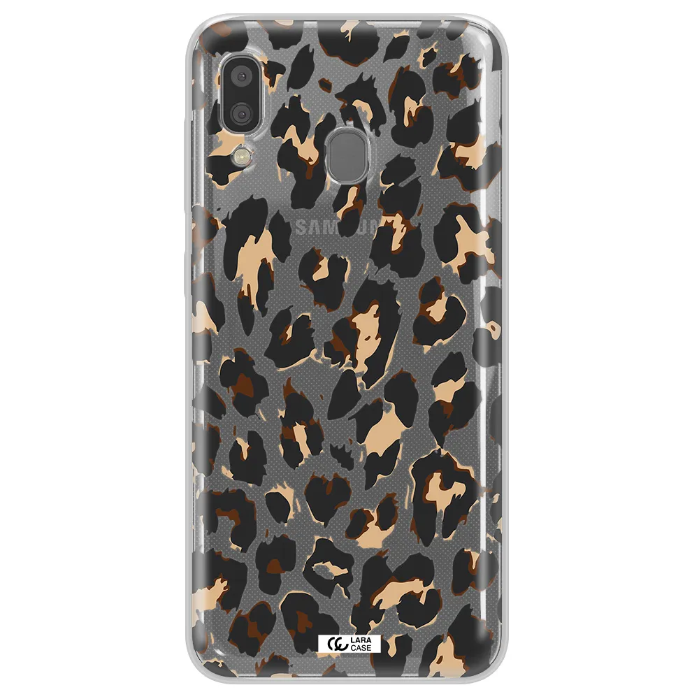 Leopard Print Samsung A20 Clear TPU Case