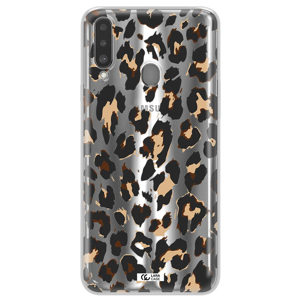 Leopard Print Samsung A20S Clear TPU Case