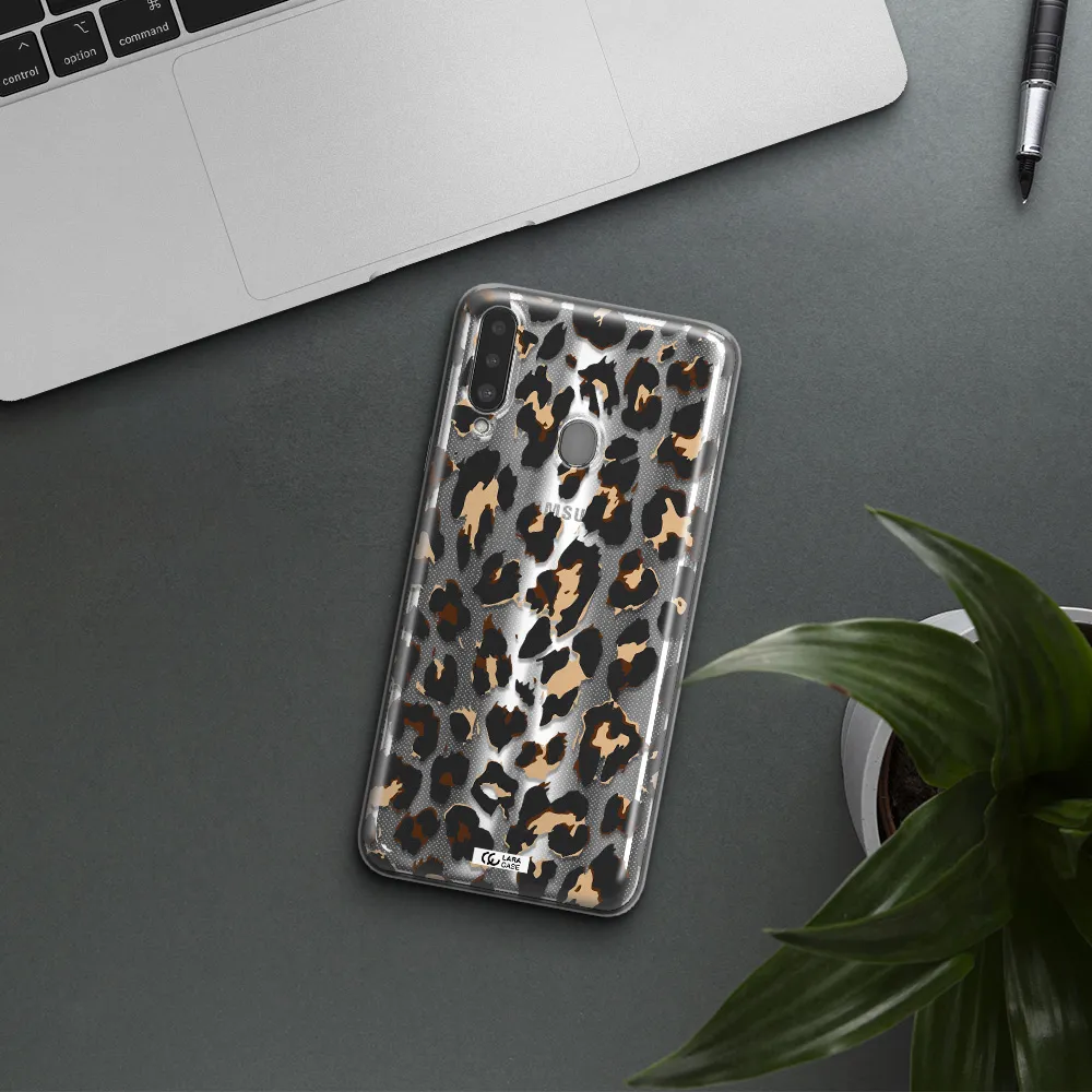 Leopard Print Samsung A20S Clear TPU Case