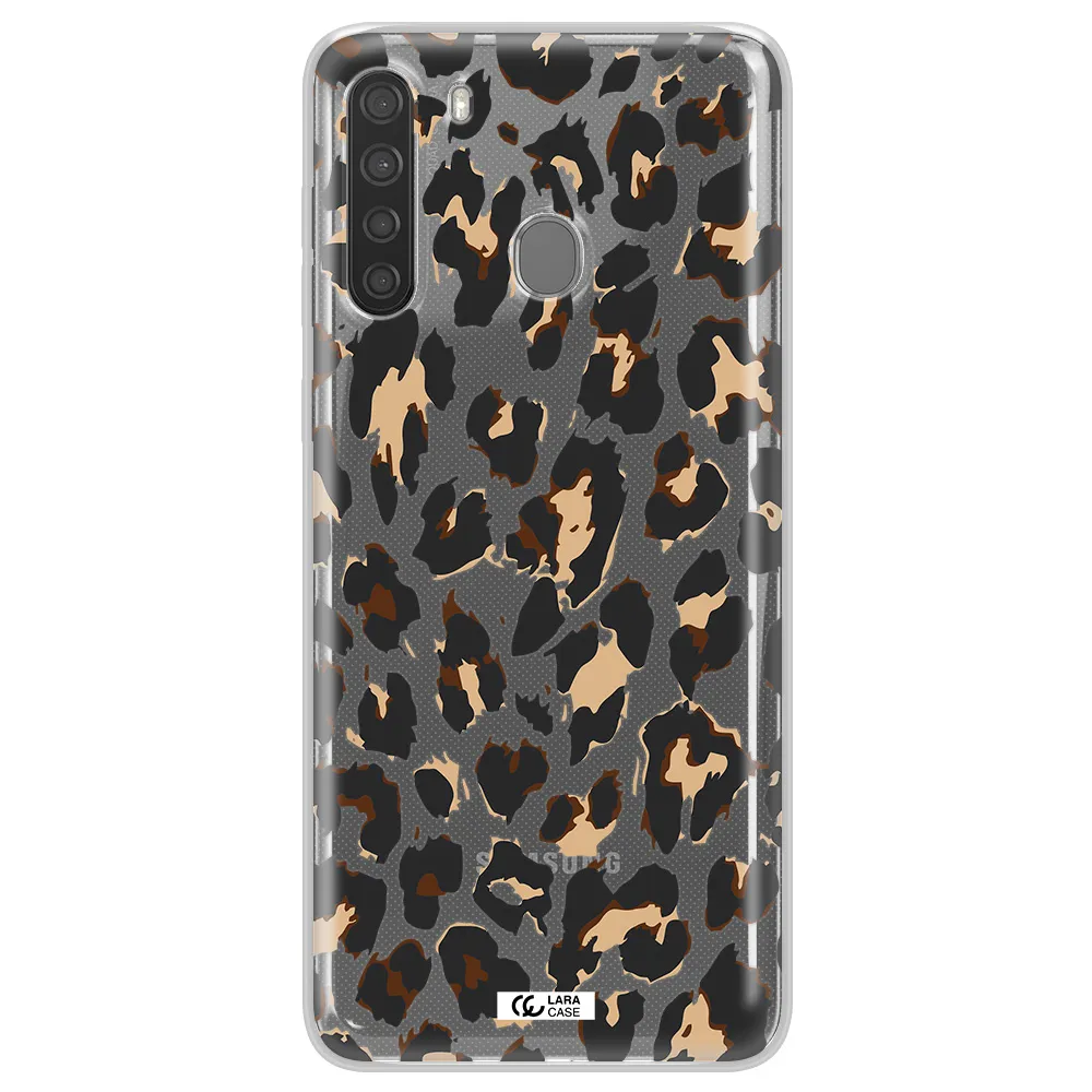 Leopard Print Samsung A21 Clear TPU Case