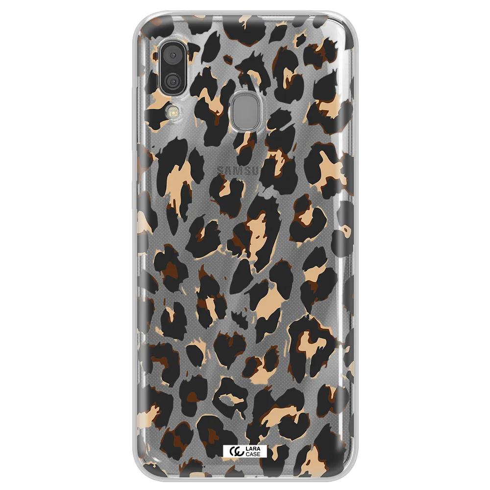Leopard Print Samsung A30 Clear TPU Case