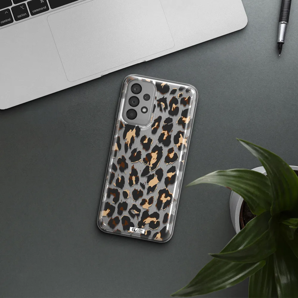 Leopard Print Samsung A33 Clear TPU Case