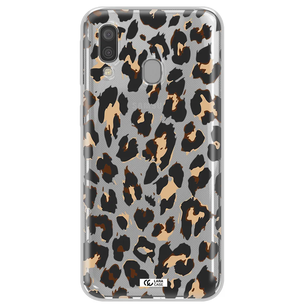 Leopard Print Samsung A40 Clear TPU Case