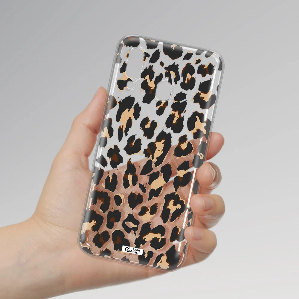 Leopard Print Samsung A40 Clear TPU Case
