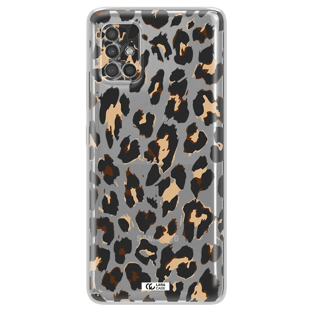 Leopard Print Samsung A40S Clear Tpu Case