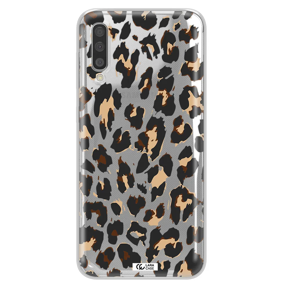 Leopard Print Samsung A50 Clear TPU Case