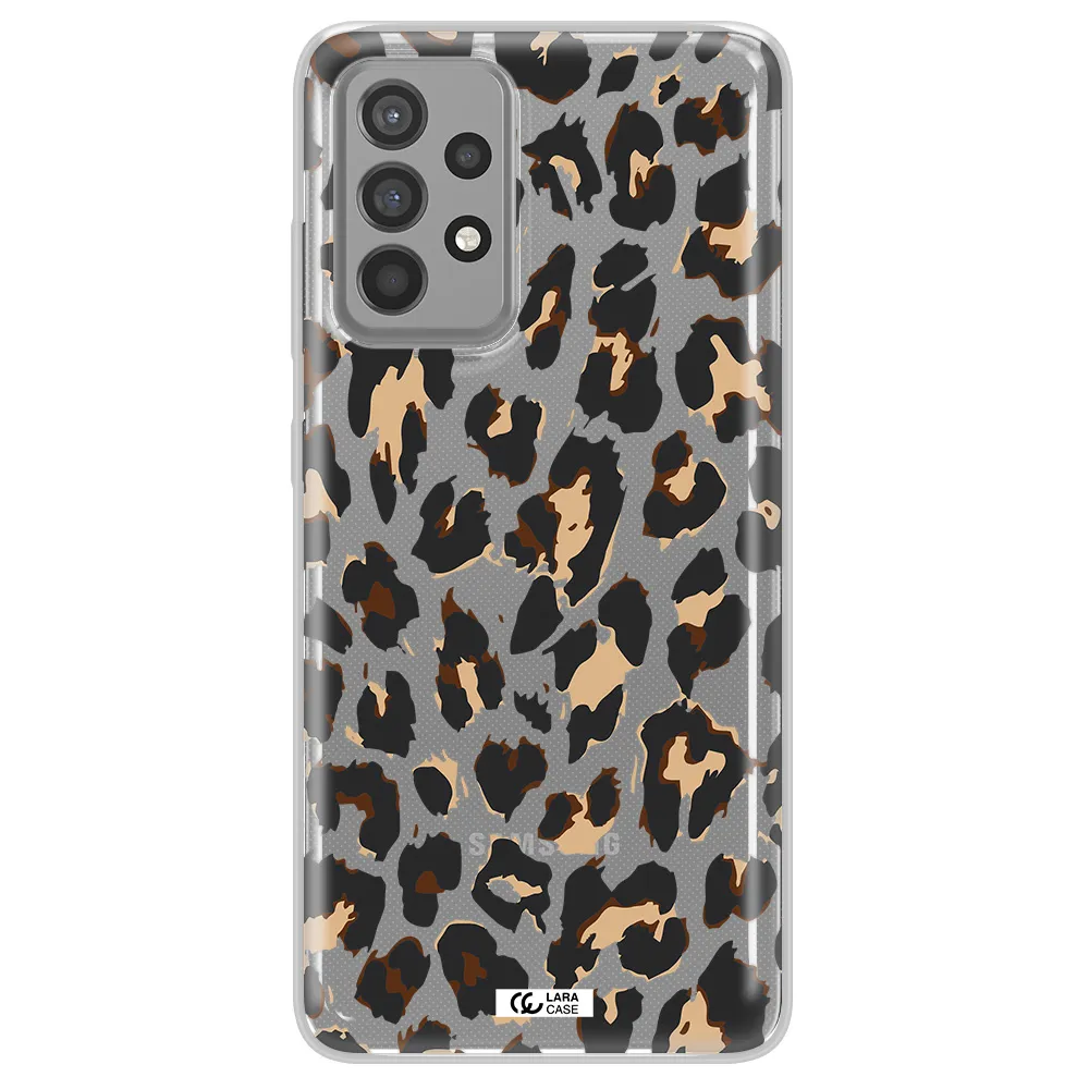 Leopard Print Samsung A52 Clear TPU Case