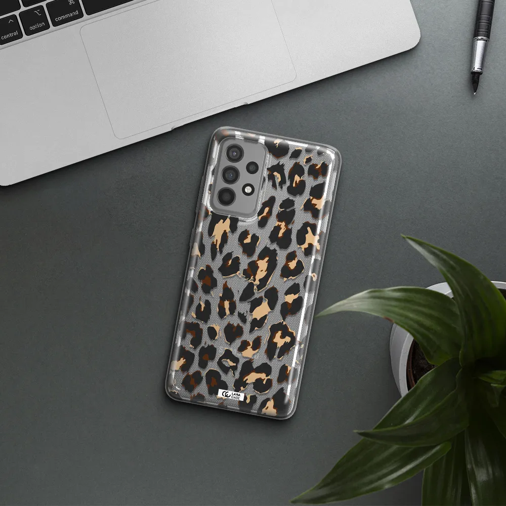 Leopard Print Samsung A52 Clear TPU Case